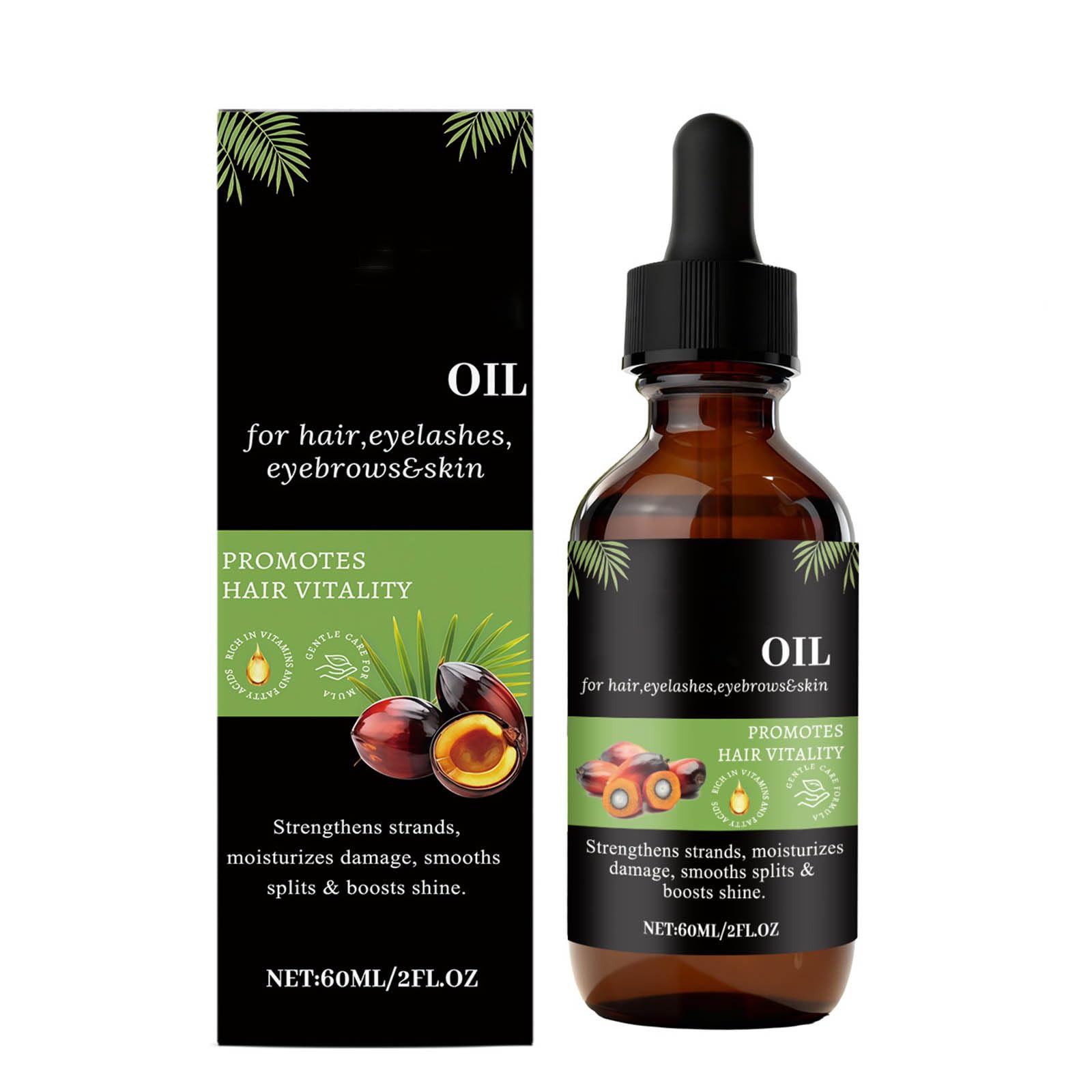 Olio da capelli natural di Batana cold pressato 60ml per il rinfrescamento e la riparazione dei capelli e pelle secchi e