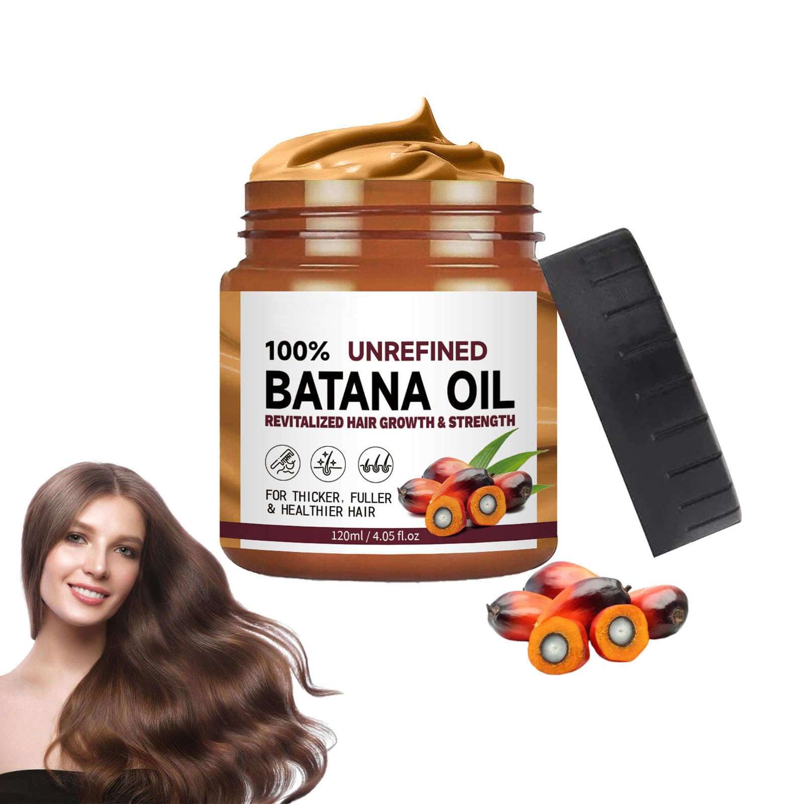  Olio di Batana per il Crescita dei Capelli, 120 ml Puro, Naturale per Crescita e Riqualifica, Anti-Caduta, Rafforzante,