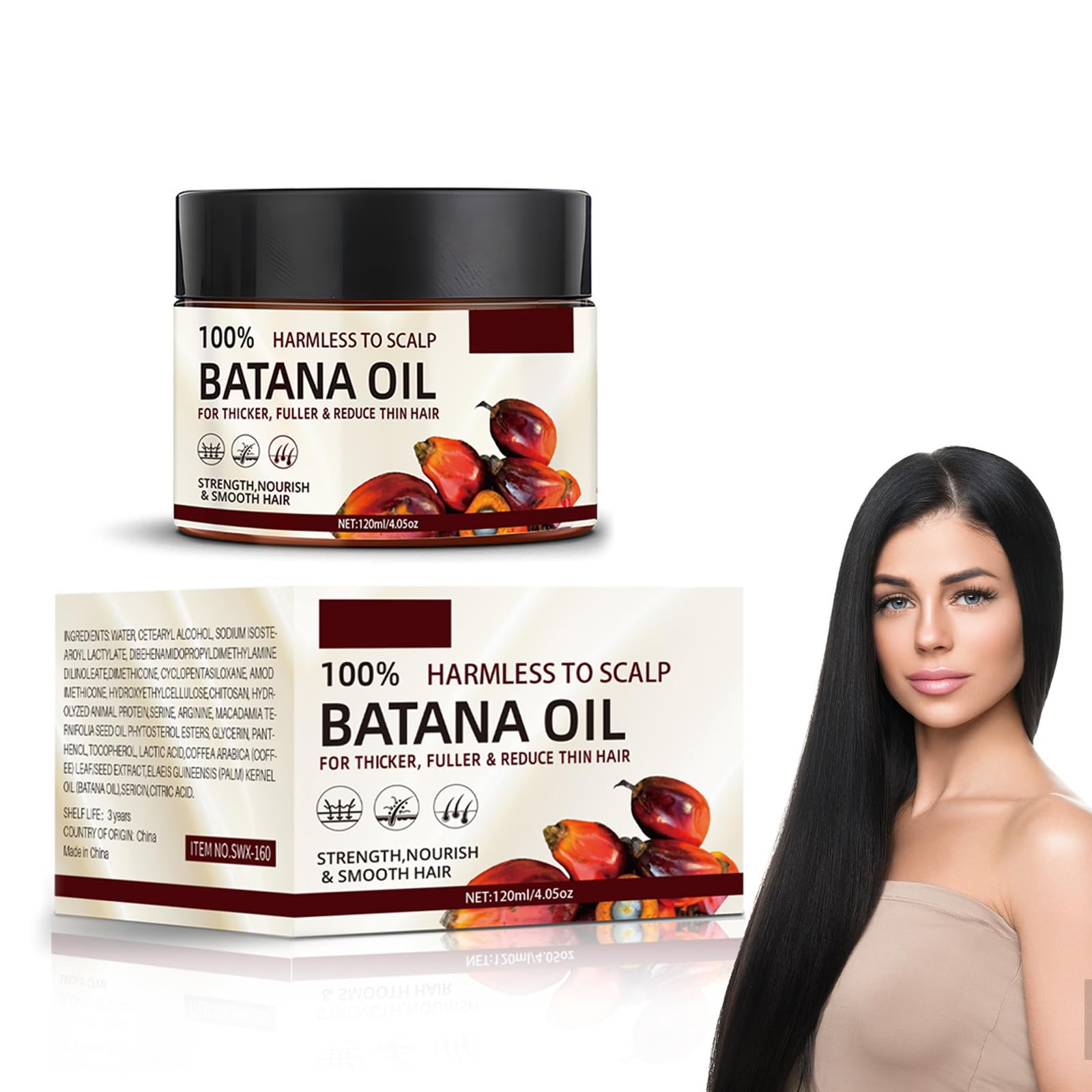  *Batana Oil for Hair Growth 120 ml - Repair and Hydration per Capillari Damaged*
| *Batana Oil Hair Mask for Hair Growt