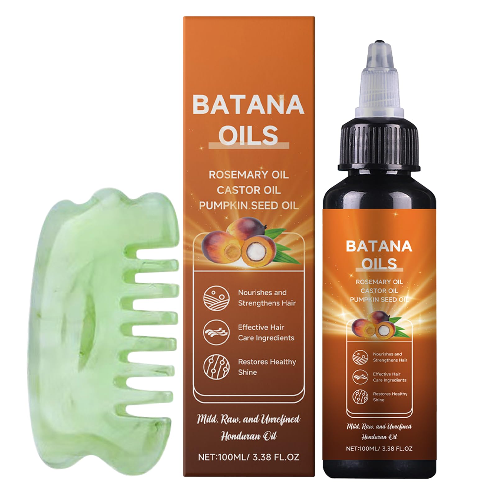  Batana Hair Oil per la crescita dei capelli - giusta per chi ha capelli danneggiati - 100ml
| Batana Growth Oil Bio-Bat
