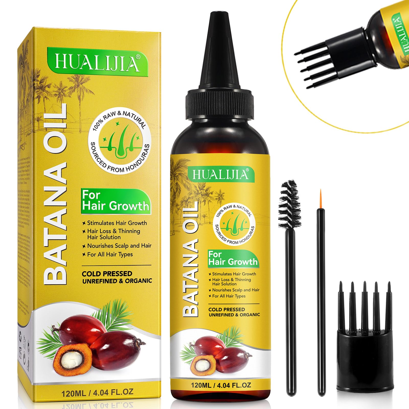  Batana Oil per Crescita Capelli - Stimola la Crescita dei Capelli, Ripara i Capelli Infrantisi e Anti Caduta dei Capell